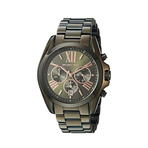 michael kors mk6528|Michael Kors Men's Bradshaw Olive IP Chronograph Watch .